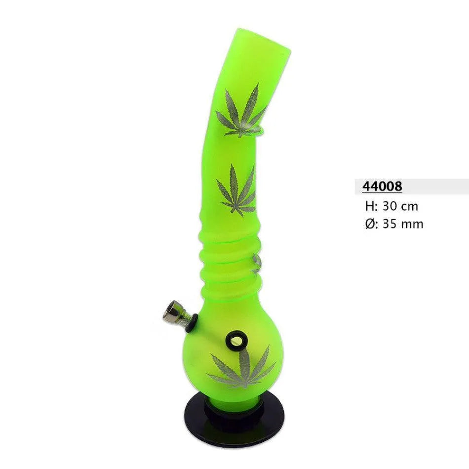 Acrylbong grün gebogen 30cm-HHCFriends