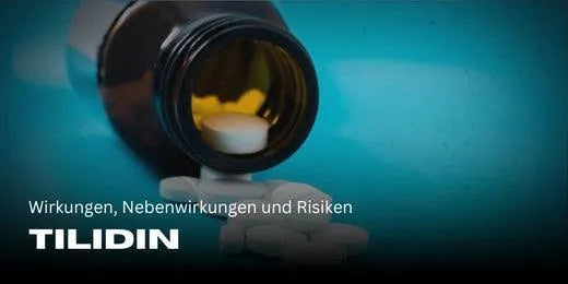 Flacon renversé avec des comprimés de TILIDIN